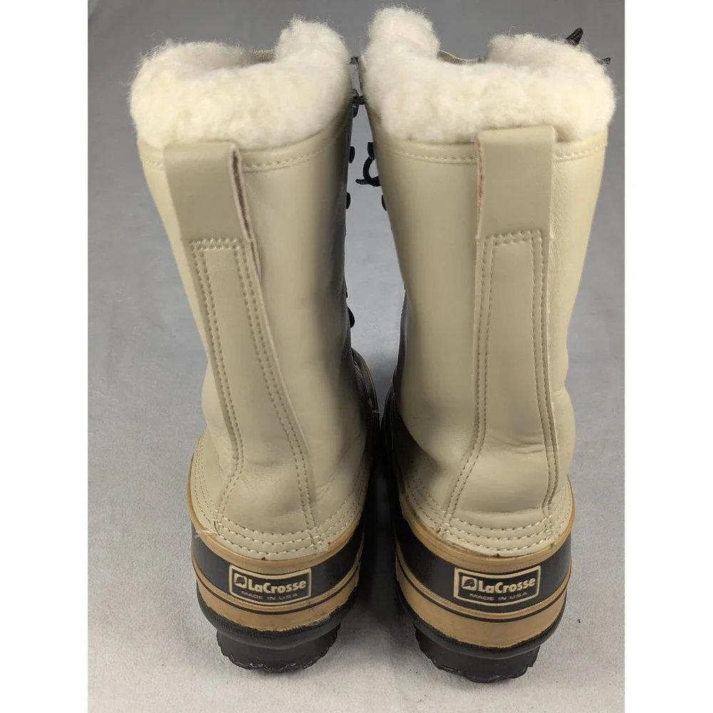 LaCrosse Winnipeg Leather Rubber Steel Shank‎ Insulated Snow Boots Mens Size 9